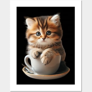 Caffeine & Kittens: A Charming Café Escape Posters and Art